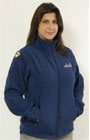 Ladies Navy Full-zip Microfleece Jacket